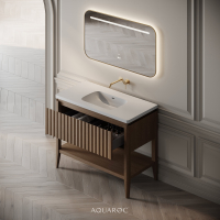 Kensington Vanity Unit & Stone Basin 1000mm Smoked Oak